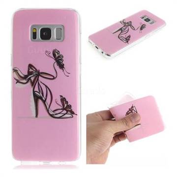 Butterfly High Heels IMD Soft TPU Cell Phone Back Cover for Samsung Galaxy S8 Plus S8+