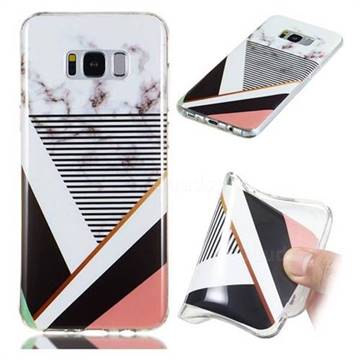 Pinstripe Soft TPU Marble Pattern Phone Case for Samsung Galaxy S8 Plus S8+
