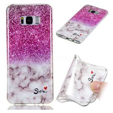 Love Smoke Purple Soft TPU Marble Pattern Phone Case for Samsung Galaxy S8 Plus S8+
