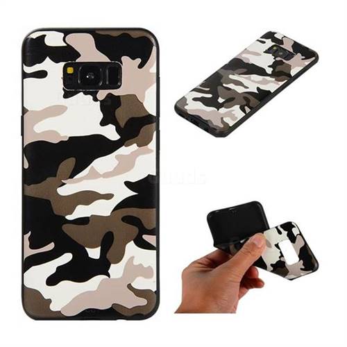 Camouflage Soft TPU Back Cover for Samsung Galaxy S8 Plus S8+ - Black White