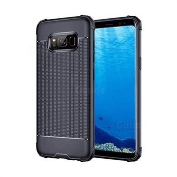 Luxury Shockproof Rubik Cube Texture Silicone TPU Back Cover for Samsung Galaxy S8 Plus S8+ - Blue