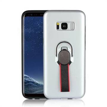 Raytheon Multi-function Ribbon Stand Back Cover for Samsung Galaxy S8 Plus S8+ - Silver
