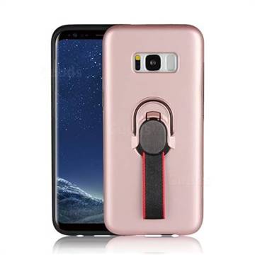 Raytheon Multi-function Ribbon Stand Back Cover for Samsung Galaxy S8 Plus S8+ - Rose Gold