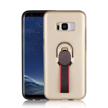 Raytheon Multi-function Ribbon Stand Back Cover for Samsung Galaxy S8 Plus S8+ - Golden