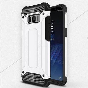 King Kong Armor Premium Shockproof Dual Layer Rugged Hard Cover for Samsung Galaxy S8 Plus S8+ - White