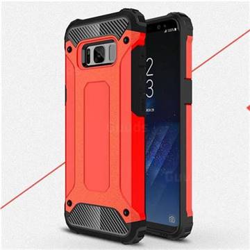 King Kong Armor Premium Shockproof Dual Layer Rugged Hard Cover for Samsung Galaxy S8 Plus S8+ - Big Red