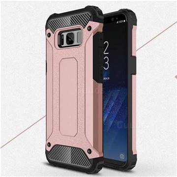 King Kong Armor Premium Shockproof Dual Layer Rugged Hard Cover for Samsung Galaxy S8 Plus S8+ - Rose Gold