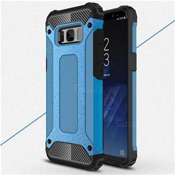 King Kong Armor Premium Shockproof Dual Layer Rugged Hard Cover for Samsung Galaxy S8 Plus S8+ - Sky Blue