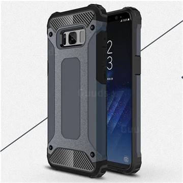 King Kong Armor Premium Shockproof Dual Layer Rugged Hard Cover for Samsung Galaxy S8 Plus S8+ - Navy
