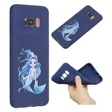Mermaid Girl Anti-fall Frosted Relief Soft TPU Back Cover for Samsung Galaxy S8 Plus S8+