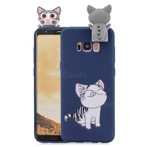 Grinning Cat Soft 3D Climbing Doll Stand Soft Case for Samsung Galaxy S8 Plus S8+