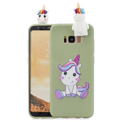 Cute Unicorn Soft 3D Climbing Doll Stand Soft Case for Samsung Galaxy S8 Plus S8+