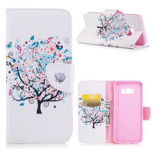 Colorful Tree Leather Wallet Case for Samsung Galaxy S8 Plus S8+