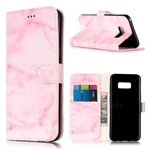Pink Marble PU Leather Wallet Case for Samsung Galaxy S8 Plus S8+