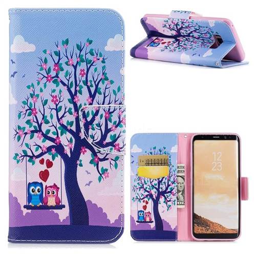 Tree and Owls Leather Wallet Case for Samsung Galaxy S8 Plus S8+