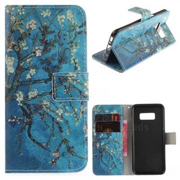 Apricot Tree PU Leather Wallet Case for Samsung Galaxy S8 Plus S8+