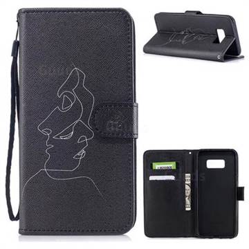Kiss Streak PU Leather Wallet Case for Samsung Galaxy S8 Plus S8+