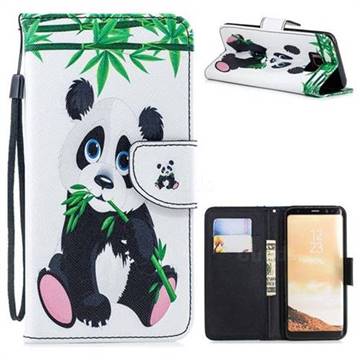 Panda PU Leather Wallet Phone Case for Samsung Galaxy S8 Plus S8+