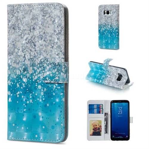 Sea Sand 3D Painted Leather Phone Wallet Case for Samsung Galaxy S8 Plus S8+