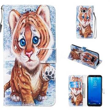 Baby Tiger Smooth Leather Phone Wallet Case for Samsung Galaxy S8 Plus S8+