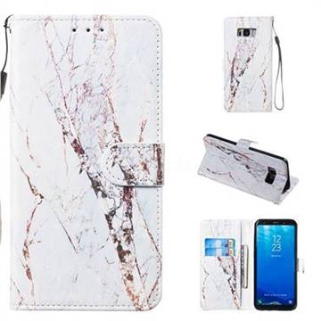 White Marble Smooth Leather Phone Wallet Case for Samsung Galaxy S8 Plus S8+