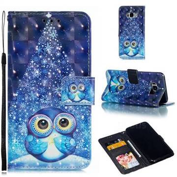 Stage Owl 3D Painted Leather Phone Wallet Case for Samsung Galaxy S8 Plus S8+
