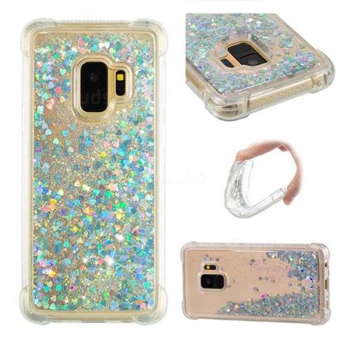 Dynamic Liquid Glitter Sand Quicksand Star TPU Case for Samsung Galaxy S9 - Silver
