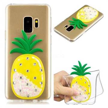 White Pineapple Liquid Quicksand Soft 3D Cartoon Case for Samsung Galaxy S9