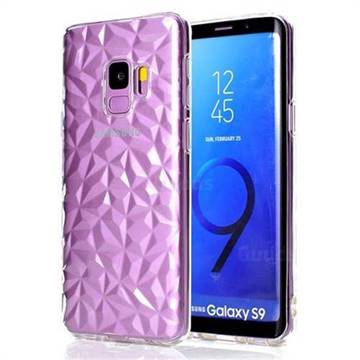 Diamond Pattern Shining Soft TPU Phone Back Cover for Samsung Galaxy S9 - Transparent