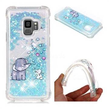 Bubble Jumbo Rabbit Dynamic Liquid Glitter Sand Quicksand Star TPU Case for Samsung Galaxy S9