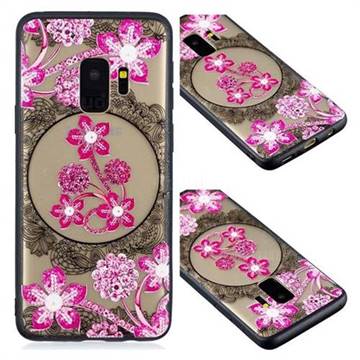 Daffodil Lace Diamond Flower Soft TPU Back Cover for Samsung Galaxy S9