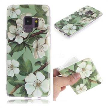 Watercolor Flower IMD Soft TPU Cell Phone Back Cover for Samsung Galaxy S9