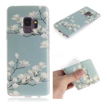 Magnolia Flower IMD Soft TPU Cell Phone Back Cover for Samsung Galaxy S9