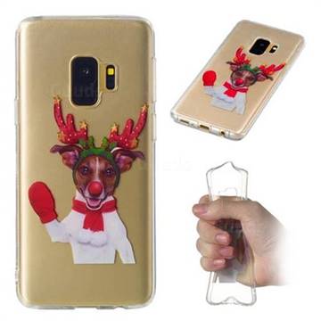 Red Gloves Elk Super Clear Soft TPU Back Cover for Samsung Galaxy S9