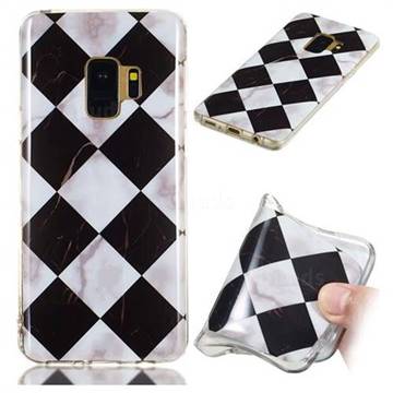 Black and White Matching Soft TPU Marble Pattern Phone Case for Samsung Galaxy S9