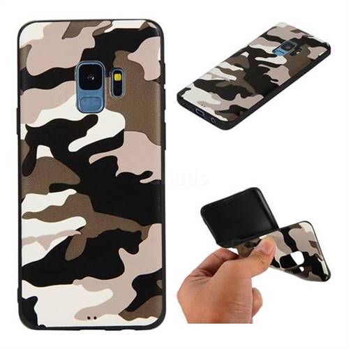 Camouflage Soft TPU Back Cover for Samsung Galaxy S9 - Black White