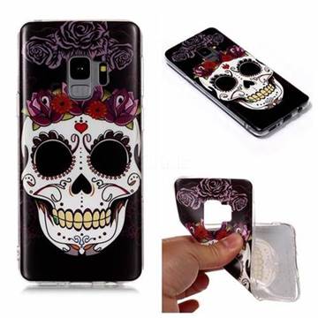 Flowers Skull Matte Soft TPU Back Cover for Samsung Galaxy S9