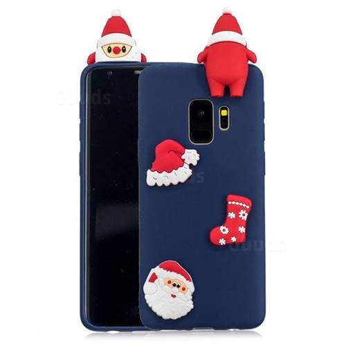 Navy Santa Claus Christmas Xmax Soft 3D Silicone Case for Samsung Galaxy S9