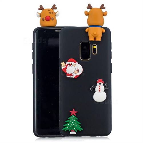 Black Elk Christmas Xmax Soft 3D Silicone Case for Samsung Galaxy S9