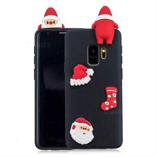 Black Santa Claus Christmas Xmax Soft 3D Silicone Case for Samsung Galaxy S9
