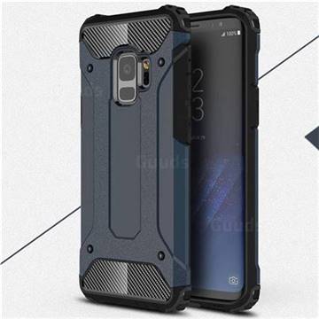 King Kong Armor Premium Shockproof Dual Layer Rugged Hard Cover for Samsung Galaxy S9 - Navy