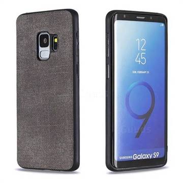 Canvas Cloth Coated Soft Phone Cover for Samsung Galaxy S9 - Dark Gray