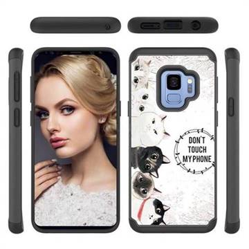 Cute Kittens Shock Absorbing Hybrid Defender Rugged Phone Case Cover for Samsung Galaxy S9