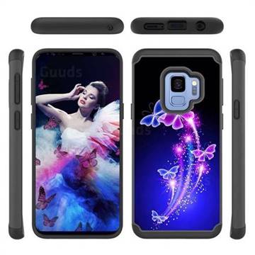 Dancing Butterflies Shock Absorbing Hybrid Defender Rugged Phone Case Cover for Samsung Galaxy S9