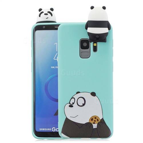 Striped Bear Soft 3D Climbing Doll Stand Soft Case for Samsung Galaxy S9
