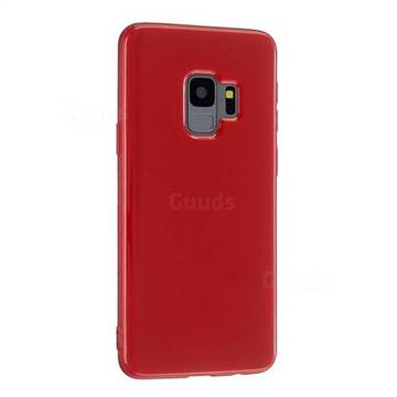 2mm Candy Soft Silicone Phone Case Cover for Samsung Galaxy S9 - Hot Red