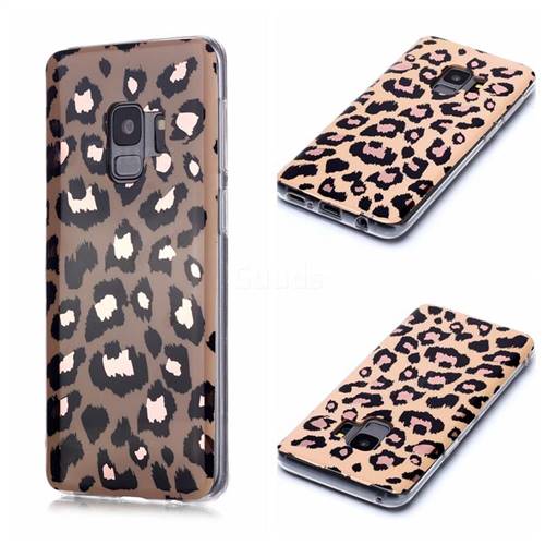 Leopard Galvanized Rose Gold Marble Phone Back Cover for Samsung Galaxy S9