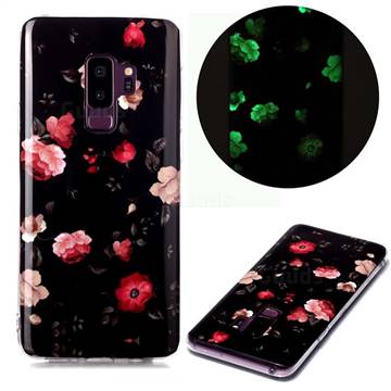 Rose Flower Noctilucent Soft TPU Back Cover for Samsung Galaxy S9
