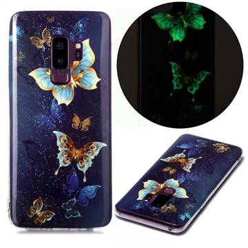 Golden Butterflies Noctilucent Soft TPU Back Cover for Samsung Galaxy S9