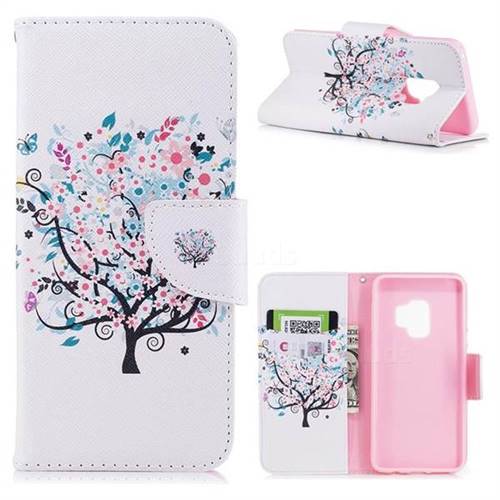 Colorful Tree Leather Wallet Case for Samsung Galaxy S9